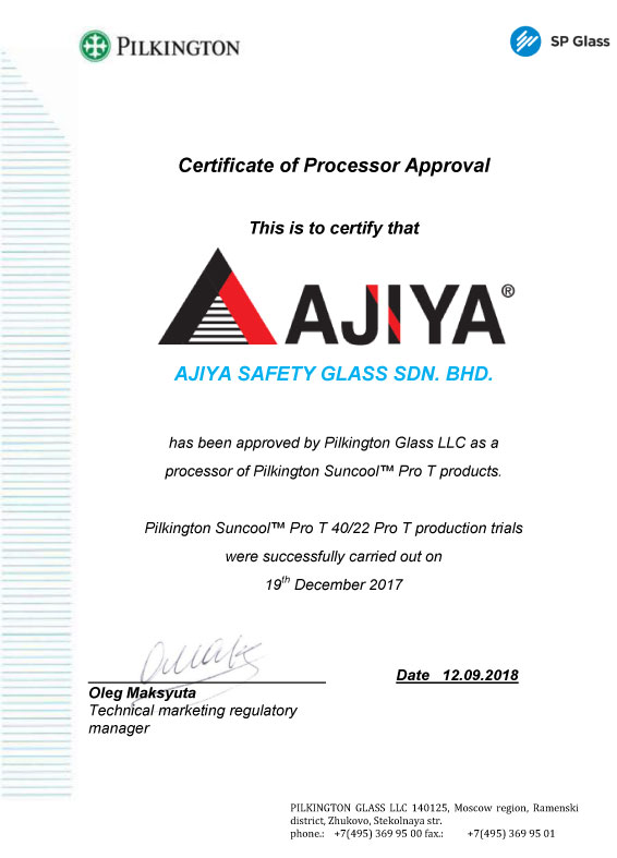 Ajiya Processing cert